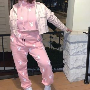MATCHING PLAYBOY BUNNY TWO PEICE TRACKSUIT SET